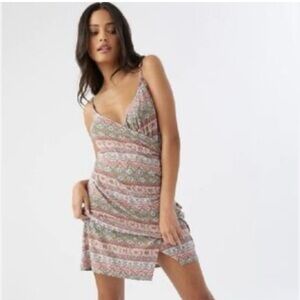 O'Neill‎ Womens Size XS Floral Geometric Print Wrap Dress